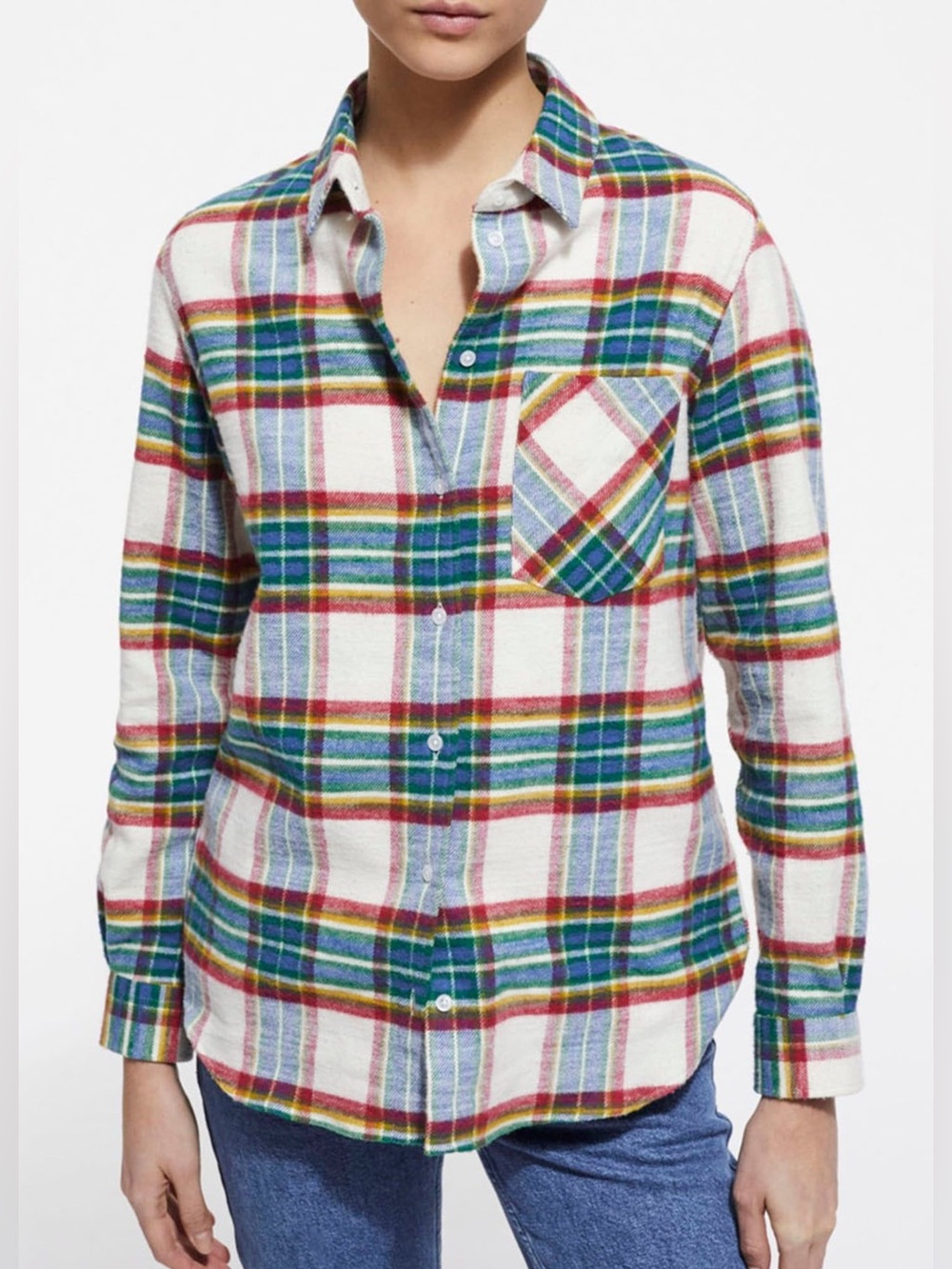 The Kooples Plaid Flannel Button Down Shirt Medium